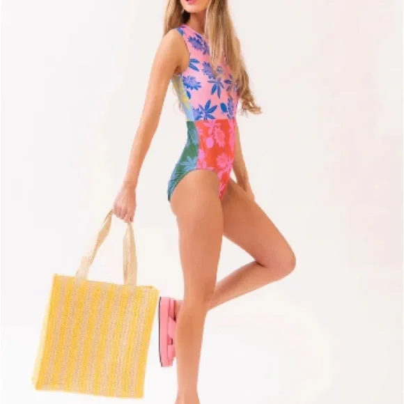 Lime Ricki x Lars Passionfruit High-Neck One Piece - Picture 3 of 6